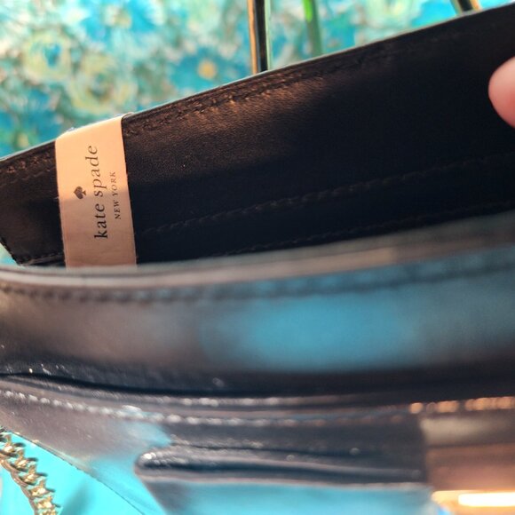 Kate Spade Montford Park Angelica Bow Crossbody Black Smooth Leather Handbag - Picture 8 of 8